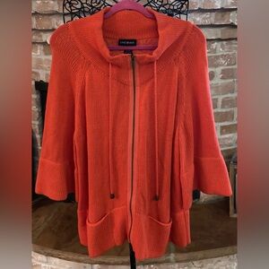 Lane Bryant Women's Vibrant Orange Cardigan